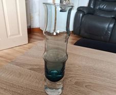 Vintage Swedish Bamboo Glass Vase Bo Borgstrom Aseda Glasbruk