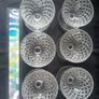 Diamond pattern glass desert/sundae dishes Image 2