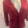 Juicy Couture Burgundy cardigan size S UK8/10 EU36/38 Free post Image 2