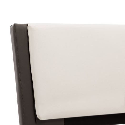 Bed Frame Grey and White Faux Leather 120x190 cm