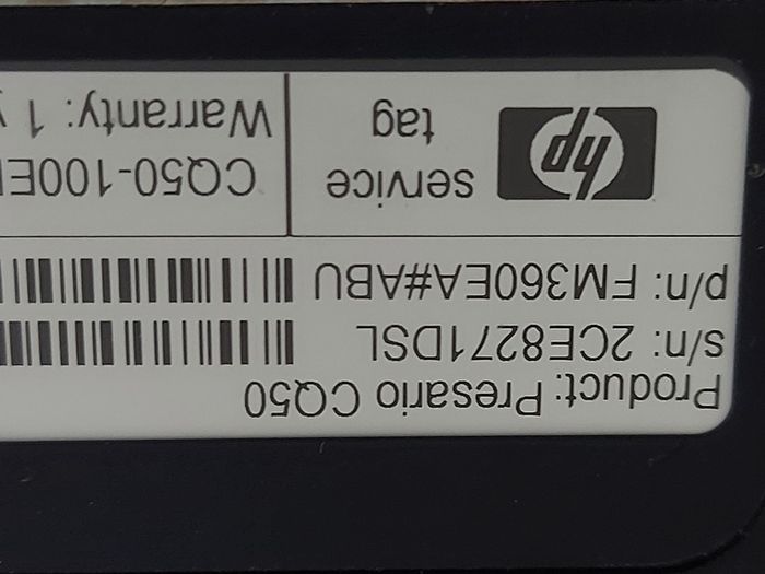 Compaq Presario CQ50, AMD Sempron SI-40, 2.0GHz, 1GB Ram, Windows 7, 32 Bit, Firefox, Opera and chrome, excellent cosmetic condition, Vintage Laptop