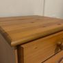 Pine bedside locker with three drawers Image 3