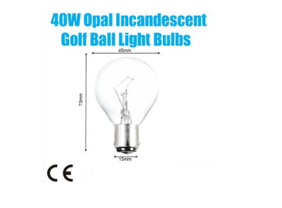 Golfball Incandescent Dimmable Standard Clear SBC B15 Light Bulb Lamp