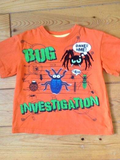 Duck & Dodge 'Bug Investigation' Orange Teeshirt