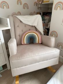 Nursing chair: Nested Soothe Easy Chair & Rocker Natural / Beech wood
