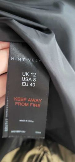 MINT VELVET Gold Tone Puffer Jacket Sz 12 UK - Rrp 220 (New)