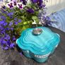 Le creuset Fafa 2L pot in Teal/ Carribean Image 5