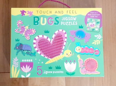 Brand New touch and feel jigsaw puzzles(5) + book