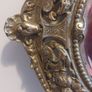 Stunning Pair of Antique Highly Detailed Rococo/Late Baroque Solid Cast Brass Round Mirror Frames with Cherubs Head, Satyr, Flowers and Foliage, One with Mirror and One Without Mirror, Circa 19th Century Image 8
