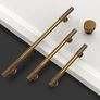 10 Pack Antique Brass Cabinet Pulls 5 Inch(128mm) Hole Centers Kitchen Cabinet Handles Solid Zinc Alloy Cabinet Hardware Drawer Pulls Image 2