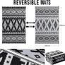 Waterproof Outdoor Rug, Anti-slip Reversible UV Resistant Garden Rugs, Easy Cleaning Carpet Patio Area Rugs for Camping, Deck, Beach, Picnic, Backyard (240 x 300 cm, Black & White) Image 2