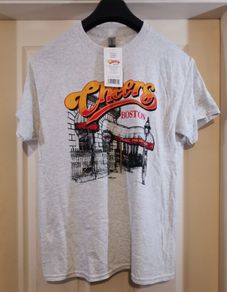 Cheers Boston Bar Official T Shirt Tee Top Promo TV Show Size Medium Ash Grey