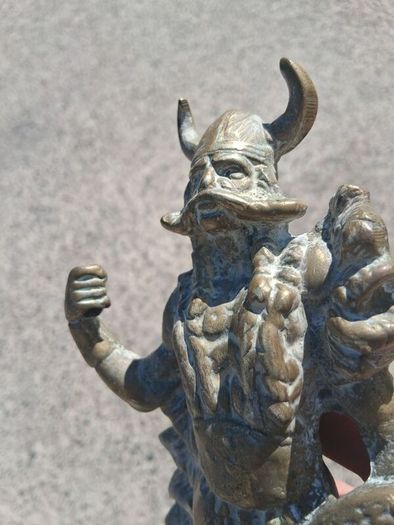 3 x Mid Century 10 inch Solid Brass Viking Warriors(6.9 kgs)