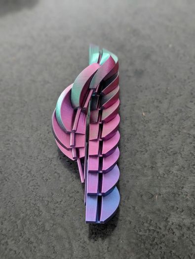 Iridescent 3D Fidget Toy - Kinetic Dual-Color Anti-Stress Orb (Handmade)