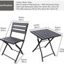 Folding Table and Chairs Set with Durable HDPE Surface & Metal Frame Image 3