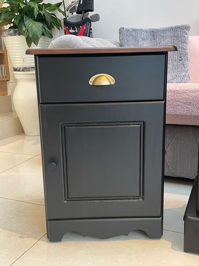 Solid wood chest of drawers and bedside locker