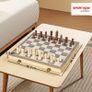 Foldable Games Set, Chess and Checkers, Compact Case, Walnut, Accessories Image 5