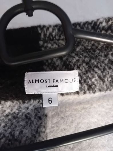 Wool Coat - American brand Almost Famous - Fits UK 8 - Brand New RRP 300