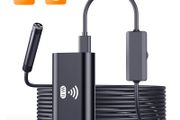 720P 8mm Lens HD Drain Wifi Endoscope Camera USB Camera Semi-rigid Cable Waterproof Iphone Android Wireless Car Inspection Borescope