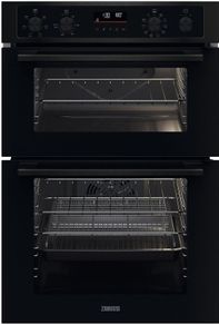 Zanussi ZKCNA7KN AirFry Built In Electric Double Oven Black