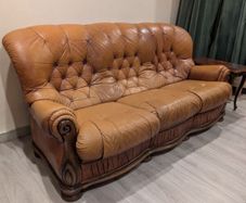 Vintage Leather Couch Set