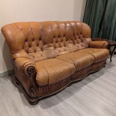 Vintage Leather Couch Set