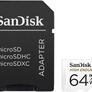 SanDisk HIGH ENDURANCE Video Monitoring for Dashcams & Home Monitoring 64 GB microSDXC Memory Card + SD Adaptor, Up to 100 MB/s read and 40 MB/s Write, Class 10, U3, V30, White Image 3