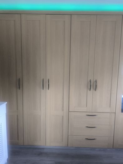 Oak shaker style wardrobe doors and drawers fronts