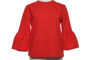 Red bell sleeve top. Size S