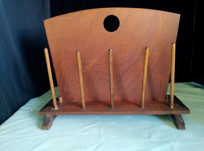 Deco newspaper rack, wooden magazine rack