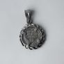 Vintage Solid .999 Silver Guardian Angel Pendant Image 2
