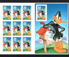 1999 USA Looney Tunes Daffy Duck Commemorative Stamp Sheetlet Mint Never Hinged (MNH)