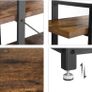 Sturdy 5-Tier Living Room Industrial Design Bookcase - Free Delivery Nationwide Image 5