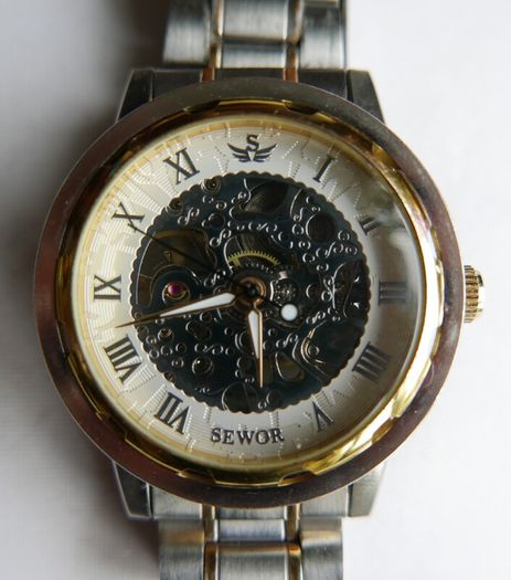 Men's Sewor Skeleton Mechanical  Watch