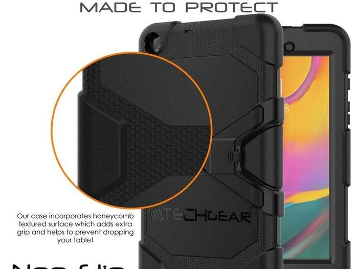 TECHGEAR G-SHOCK New Samsung Galaxy Tab A 8.0" 2019 Case (SM-T290 / SM-T295) Tough Rugged HEAVY DUTY, Armour Shockproof Survival Case with Stand