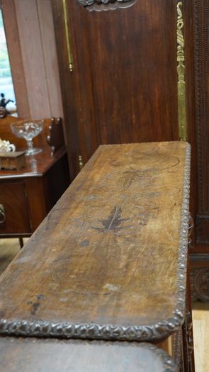 Pair of Antique Carved Walnut Cabinets