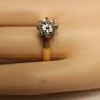 Solid Refurbished Vintage Solitaire Ring with Certified Moissanite Solitaire Image 9