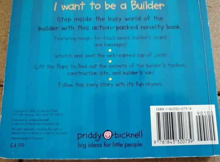 I Want to be a Builder 2002 Priddy & Bicknell