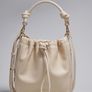 Leather beige bag & other  stories Image 2
