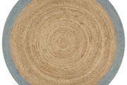 Handmade Rug Jute with Olive Green Border 150 cm