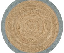 Handmade Rug Jute with Olive Green Border 150 cm