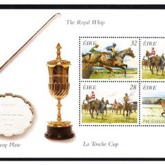 1996 Ireland Irish Horse Racing Commemorative Stamps Booklet Pane Mint Never Hinged (MNH). Hibernian HP84.