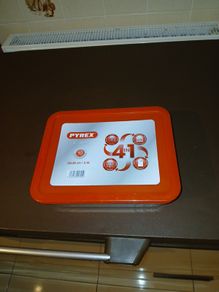 pyrex dish  plus glass bowl