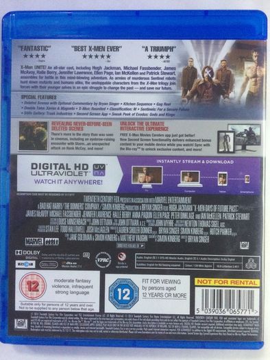 X-Men: Days Of Future Past [2014] Hugh Jackman, James McAvoy, Michael Fassbender, Jennifer Lawrence, Halle Berry, Anna Paquin, Elliot Page, Peter Dinklage, Ian McKellen & Patrick Stewart [Blu-ray Movie]