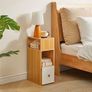 Bedside Table Set of 2, Small Narrow Nightstand Image 5