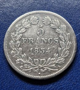 1834 A France 5 Francs Louis Philippe I Silver coin