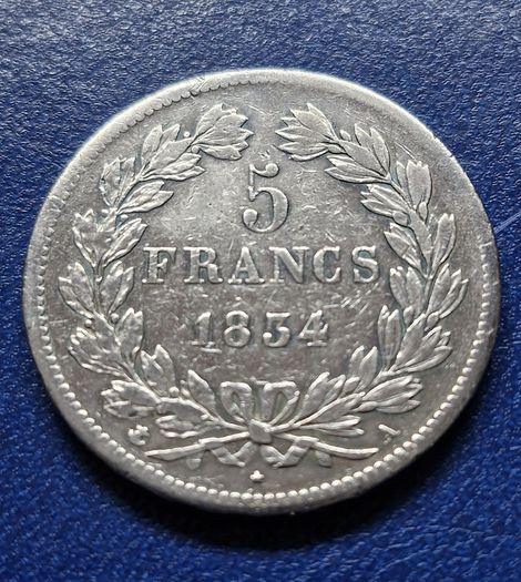 1834 A France 5 Francs Louis Philippe I Silver coin