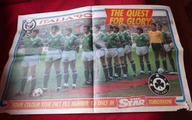 Italia 1990 -Poster from The Star 13th October 1989