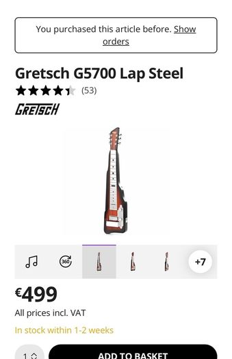 LAPSTEEL Gretsch Electromatic G5700