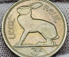 Ireland 1964 3d Threepence Beautiful Uncirculated Nicely Toned